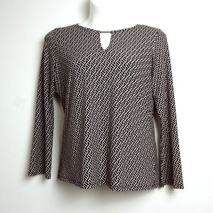 MICHAEL KORS Bell Sleeves Keyhole V-Neck Top Size XL